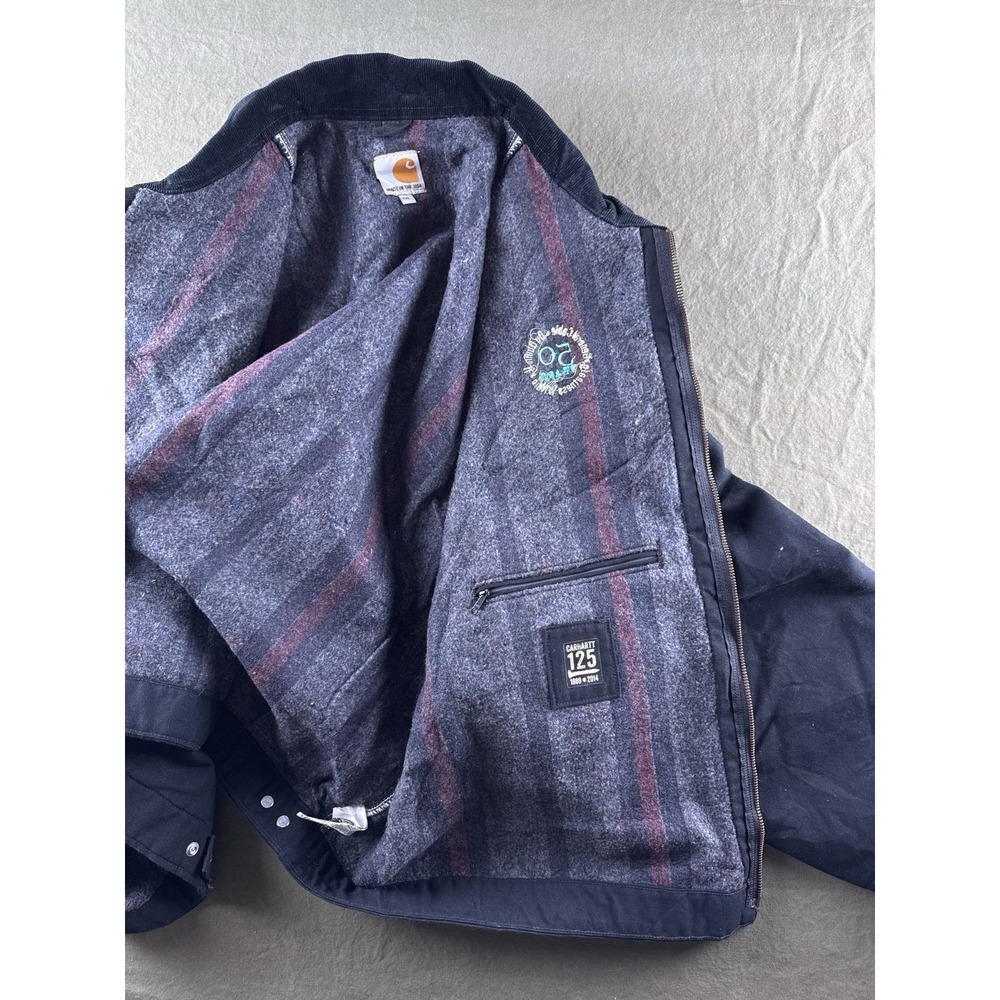Carhartt J001 BLK Detroit Jacket USA Made Blanket Lined Workwear 4XL - Picture 13 of 16